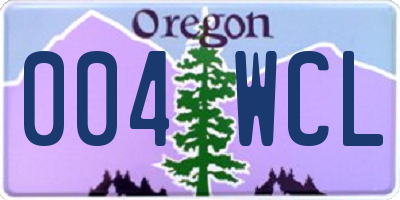 OR license plate 004WCL