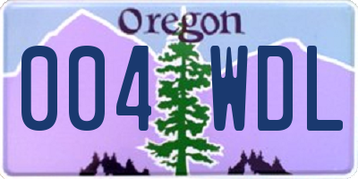 OR license plate 004WDL