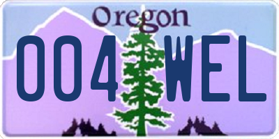 OR license plate 004WEL