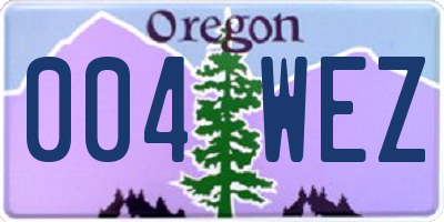OR license plate 004WEZ