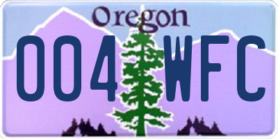 OR license plate 004WFC