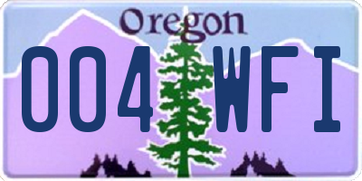 OR license plate 004WFI