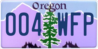 OR license plate 004WFP