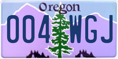 OR license plate 004WGJ