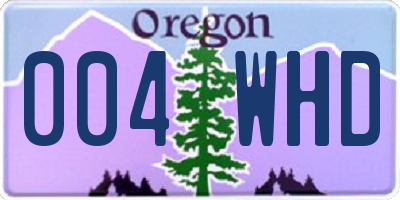 OR license plate 004WHD