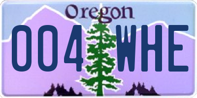 OR license plate 004WHE