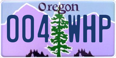 OR license plate 004WHP