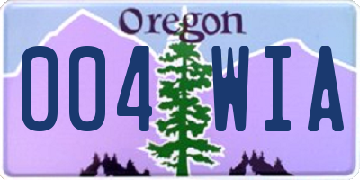 OR license plate 004WIA