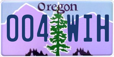 OR license plate 004WIH