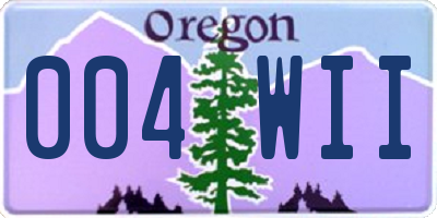 OR license plate 004WII