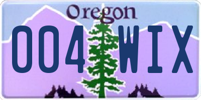 OR license plate 004WIX