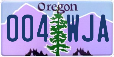 OR license plate 004WJA