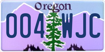 OR license plate 004WJC