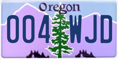 OR license plate 004WJD