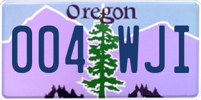 OR license plate 004WJI