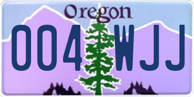 OR license plate 004WJJ