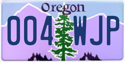 OR license plate 004WJP