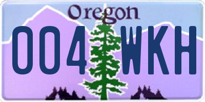 OR license plate 004WKH
