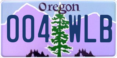 OR license plate 004WLB