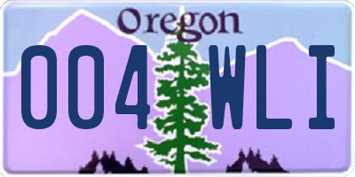 OR license plate 004WLI