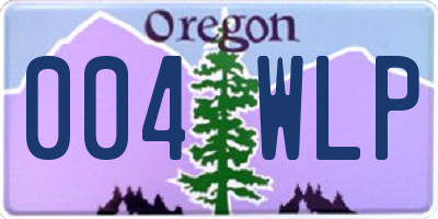 OR license plate 004WLP
