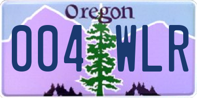 OR license plate 004WLR