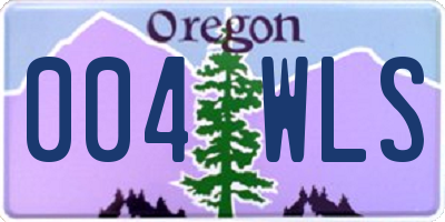 OR license plate 004WLS
