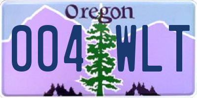 OR license plate 004WLT