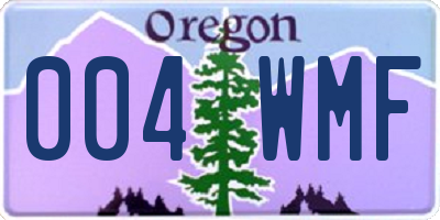 OR license plate 004WMF
