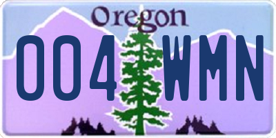 OR license plate 004WMN