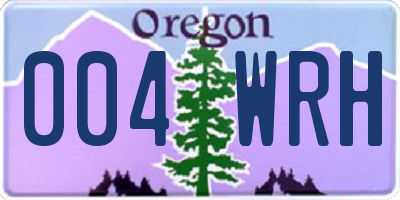 OR license plate 004WRH