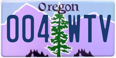 OR license plate 004WTV