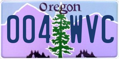 OR license plate 004WVC
