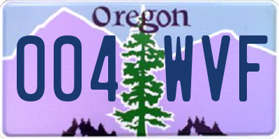 OR license plate 004WVF
