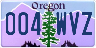 OR license plate 004WVZ