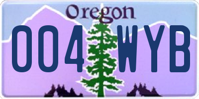 OR license plate 004WYB