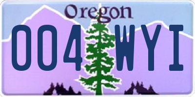 OR license plate 004WYI