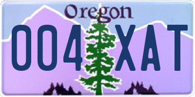 OR license plate 004XAT