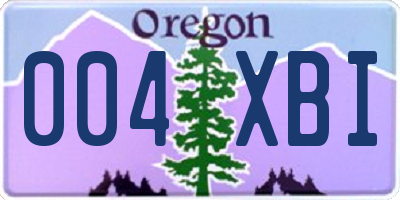 OR license plate 004XBI