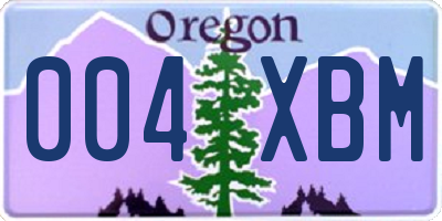 OR license plate 004XBM