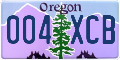 OR license plate 004XCB