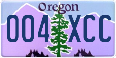 OR license plate 004XCC