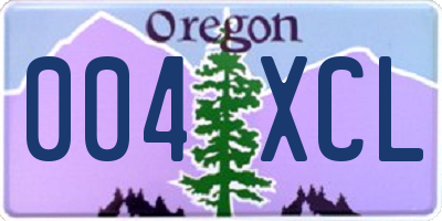 OR license plate 004XCL