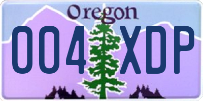 OR license plate 004XDP