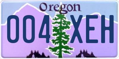 OR license plate 004XEH