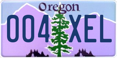 OR license plate 004XEL