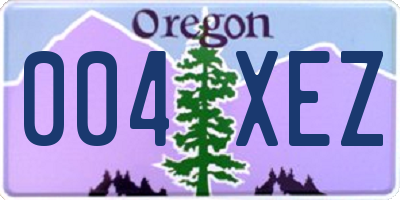 OR license plate 004XEZ
