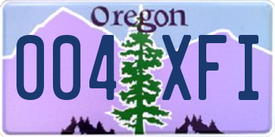 OR license plate 004XFI
