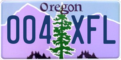 OR license plate 004XFL