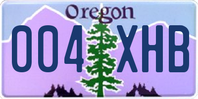 OR license plate 004XHB